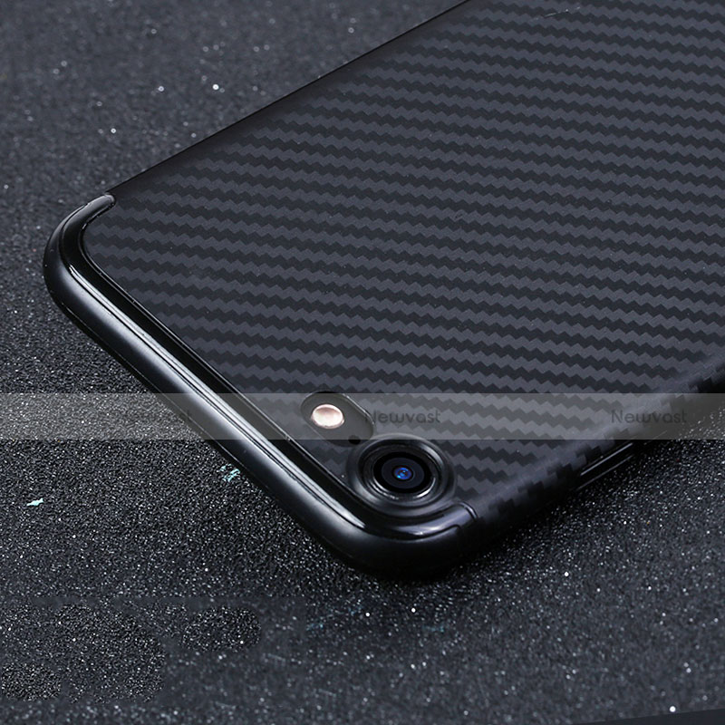 Silicone Candy Rubber TPU Twill Soft Case B02 for Apple iPhone 8 Black