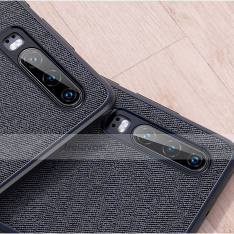 Silicone Candy Rubber TPU Twill Soft Case B02 for Huawei P30 Black