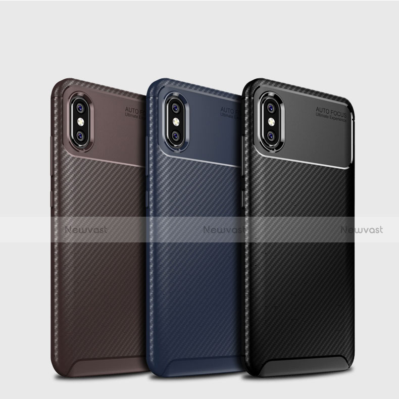 Silicone Candy Rubber TPU Twill Soft Case Cover A01 for Xiaomi Mi 8