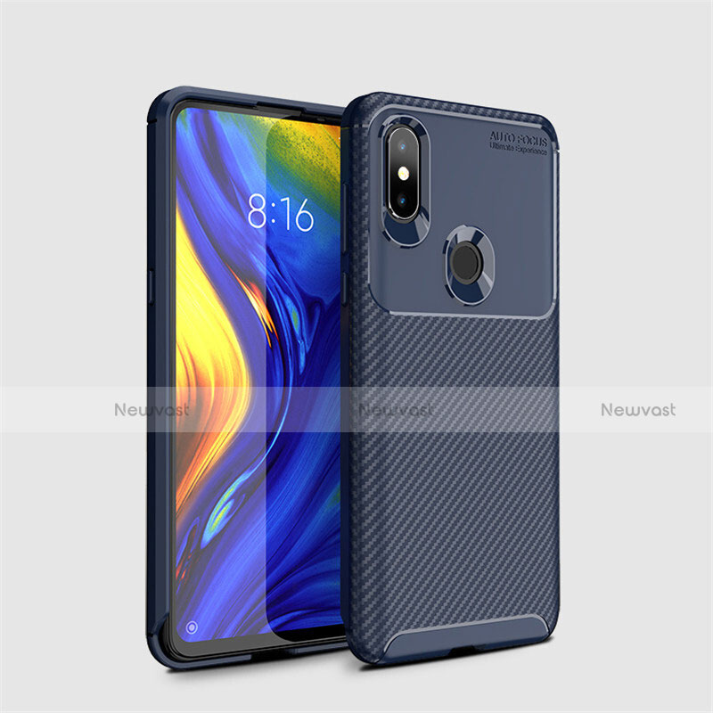 Silicone Candy Rubber TPU Twill Soft Case Cover A01 for Xiaomi Mi Mix 3