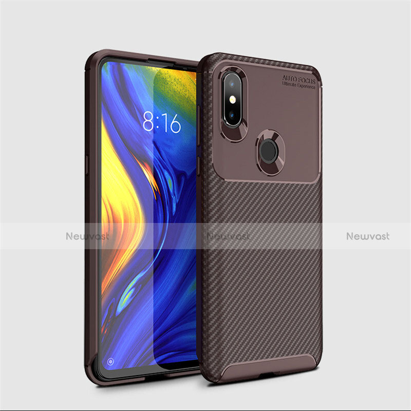 Silicone Candy Rubber TPU Twill Soft Case Cover A01 for Xiaomi Mi Mix 3