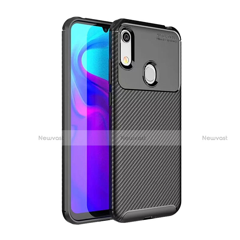 Silicone Candy Rubber TPU Twill Soft Case Cover for Huawei Honor 8A Black