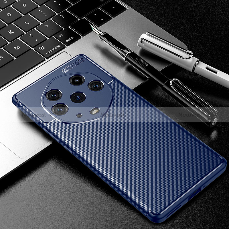 Silicone Candy Rubber TPU Twill Soft Case Cover for Huawei Honor Magic3 Pro+ Plus 5G Blue