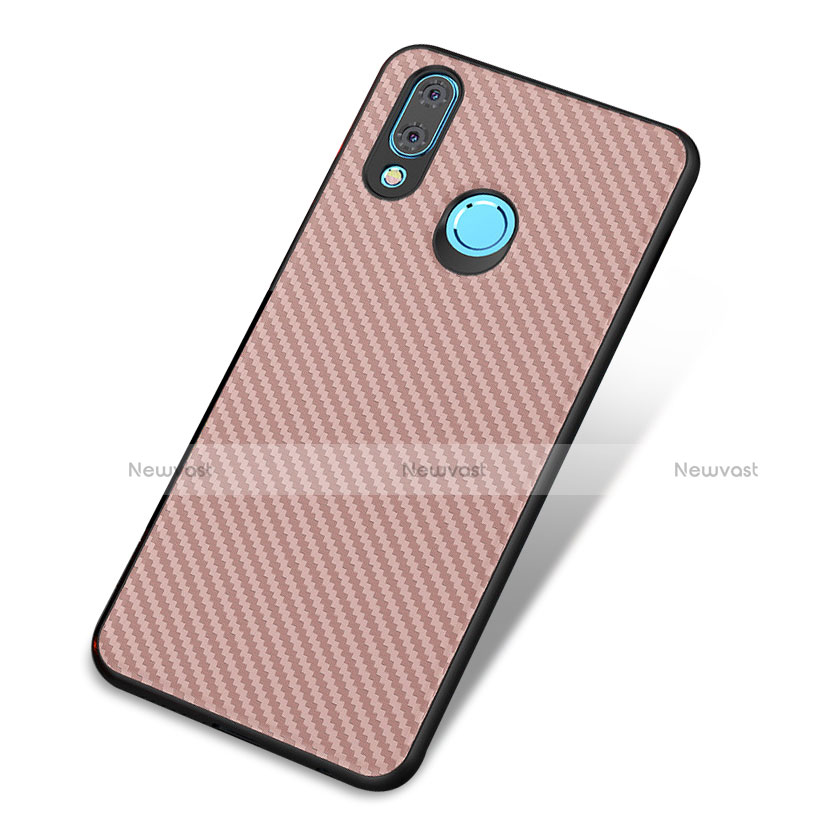 Silicone Candy Rubber TPU Twill Soft Case Cover for Huawei Nova 3 Rose Gold