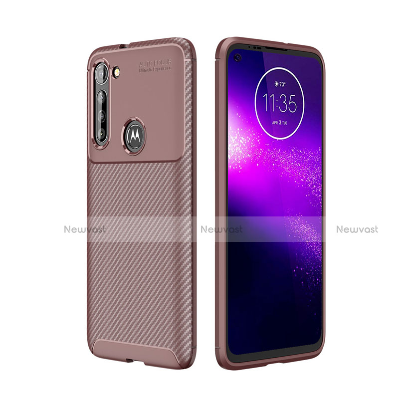 Silicone Candy Rubber TPU Twill Soft Case Cover for Motorola Moto G8 Power