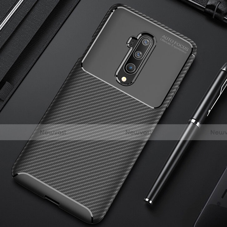 Silicone Candy Rubber TPU Twill Soft Case Cover for OnePlus 7T Pro