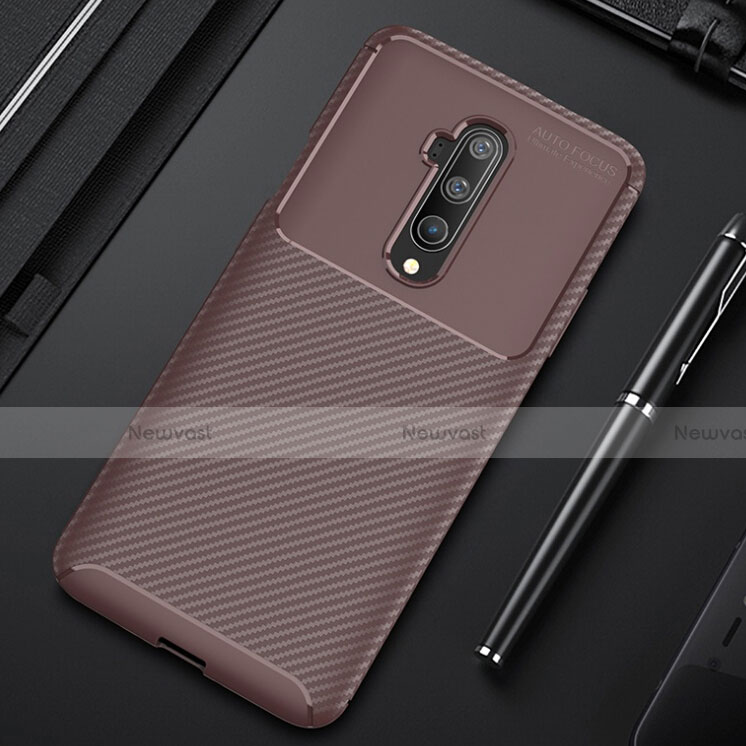 Silicone Candy Rubber TPU Twill Soft Case Cover for OnePlus 7T Pro