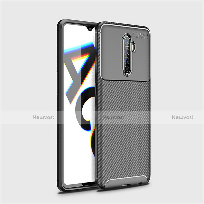 Silicone Candy Rubber TPU Twill Soft Case Cover for Oppo Reno Ace Black