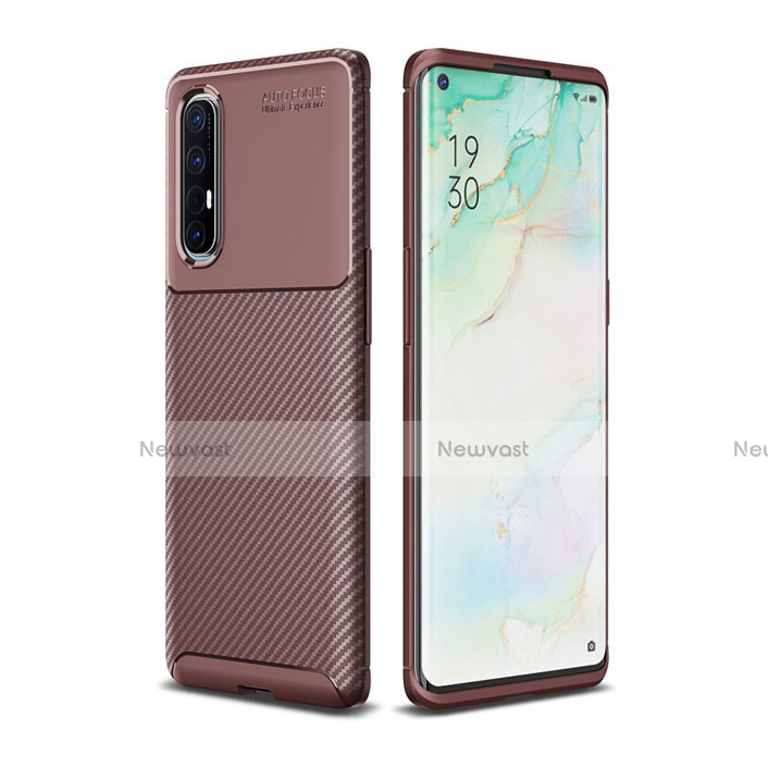 Silicone Candy Rubber TPU Twill Soft Case Cover for Oppo Reno3 Pro