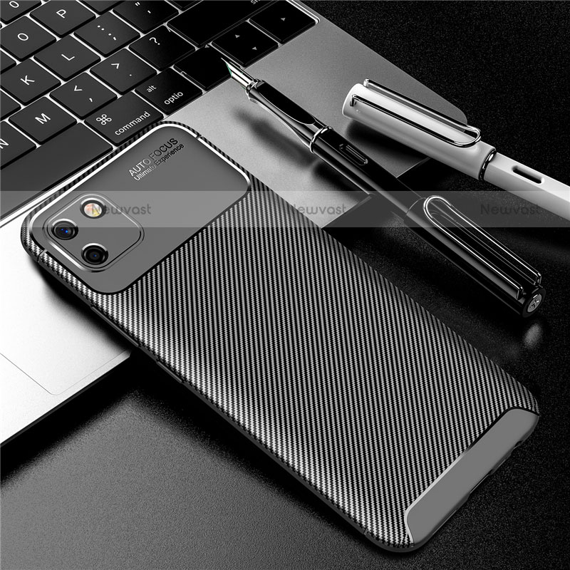 Silicone Candy Rubber TPU Twill Soft Case Cover for Realme C11 Black