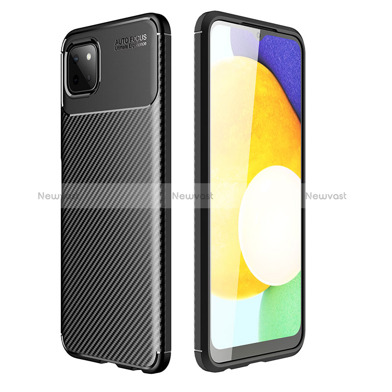 Silicone Candy Rubber TPU Twill Soft Case Cover for Samsung Galaxy A22s 5G Black