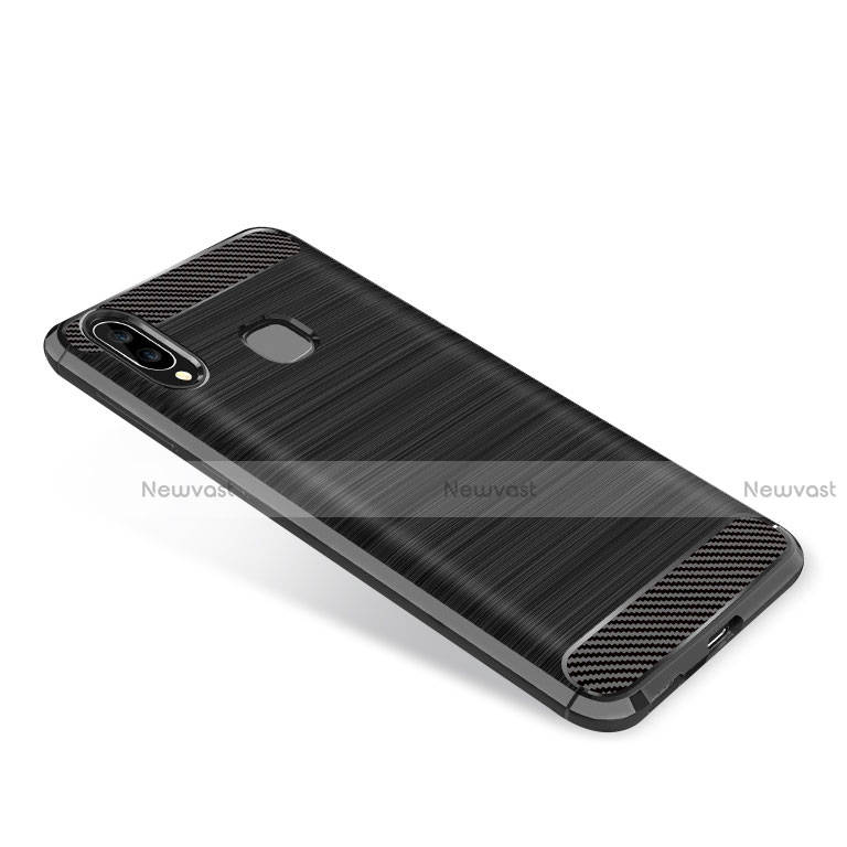 Silicone Candy Rubber TPU Twill Soft Case Cover for Samsung Galaxy A8 Star Black