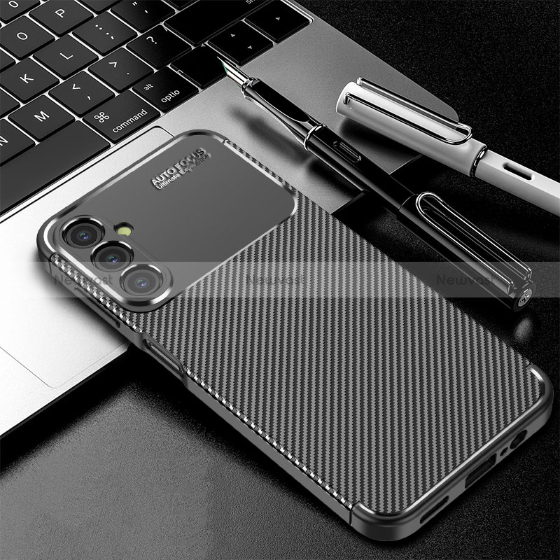 Silicone Candy Rubber TPU Twill Soft Case Cover for Samsung Galaxy Jump3 5G Black