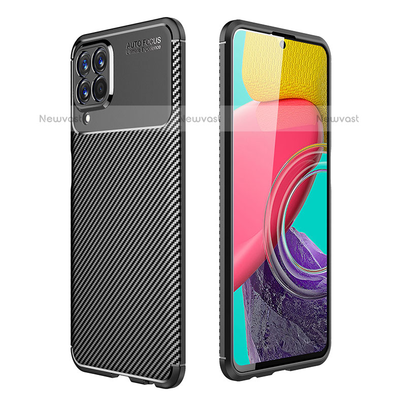 Silicone Candy Rubber TPU Twill Soft Case Cover for Samsung Galaxy M33 5G Black