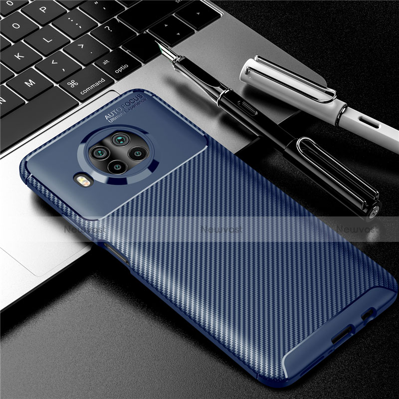 Silicone Candy Rubber TPU Twill Soft Case Cover for Xiaomi Mi 10i 5G Blue