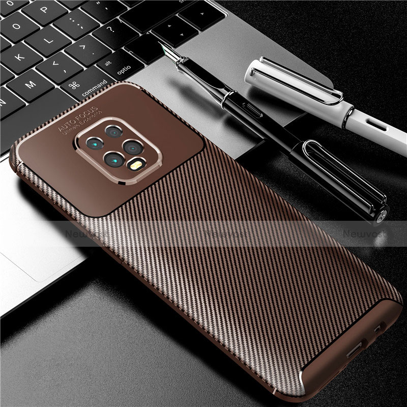 Silicone Candy Rubber TPU Twill Soft Case Cover for Xiaomi Redmi 10X 5G Brown