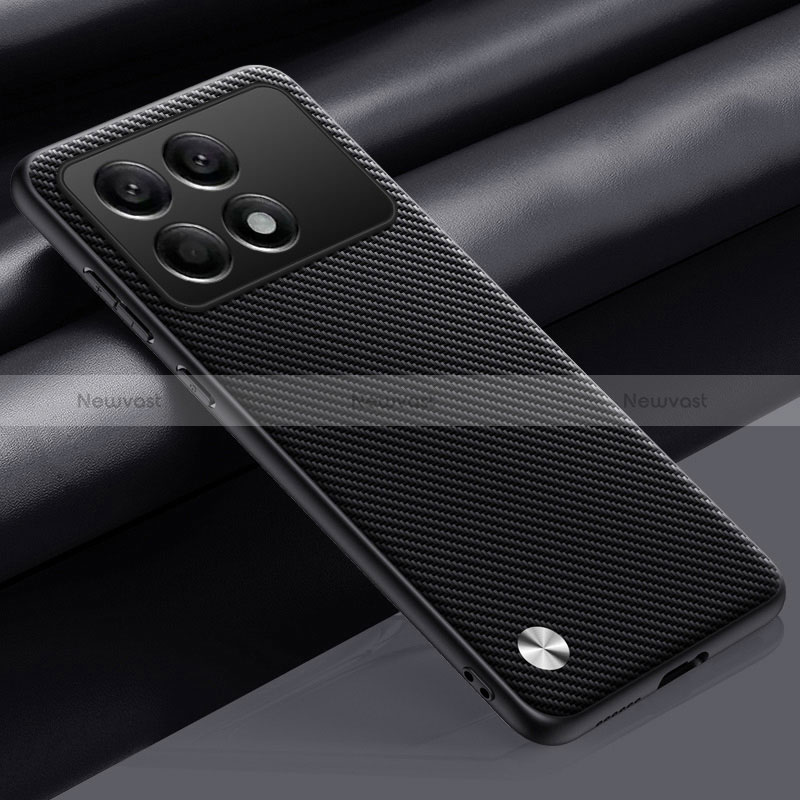 Silicone Candy Rubber TPU Twill Soft Case Cover for Xiaomi Redmi K70 Pro 5G Black