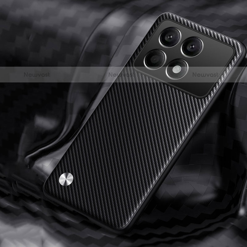 Silicone Candy Rubber TPU Twill Soft Case Cover for Xiaomi Redmi K70E 5G Black