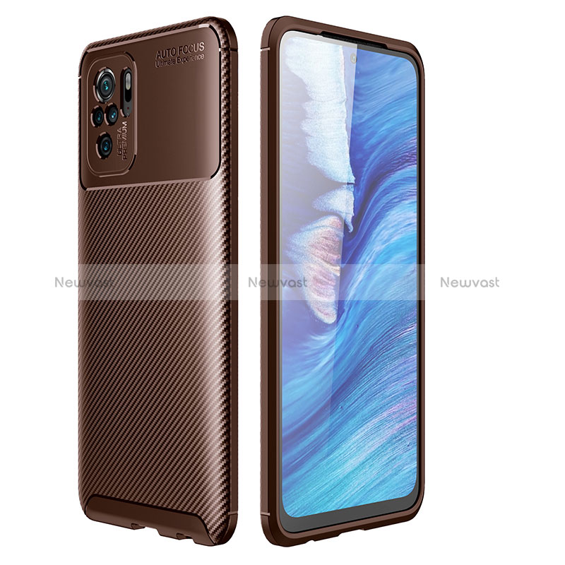 Silicone Candy Rubber TPU Twill Soft Case Cover for Xiaomi Redmi Note 11 SE India 4G Brown