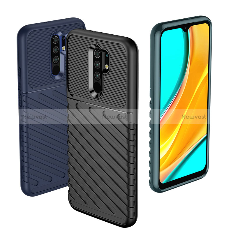 Silicone Candy Rubber TPU Twill Soft Case Cover MF1 for Xiaomi Redmi 9