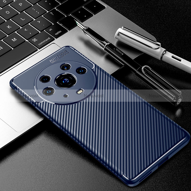 Silicone Candy Rubber TPU Twill Soft Case Cover S01 for Huawei Honor Magic3 Pro 5G Blue