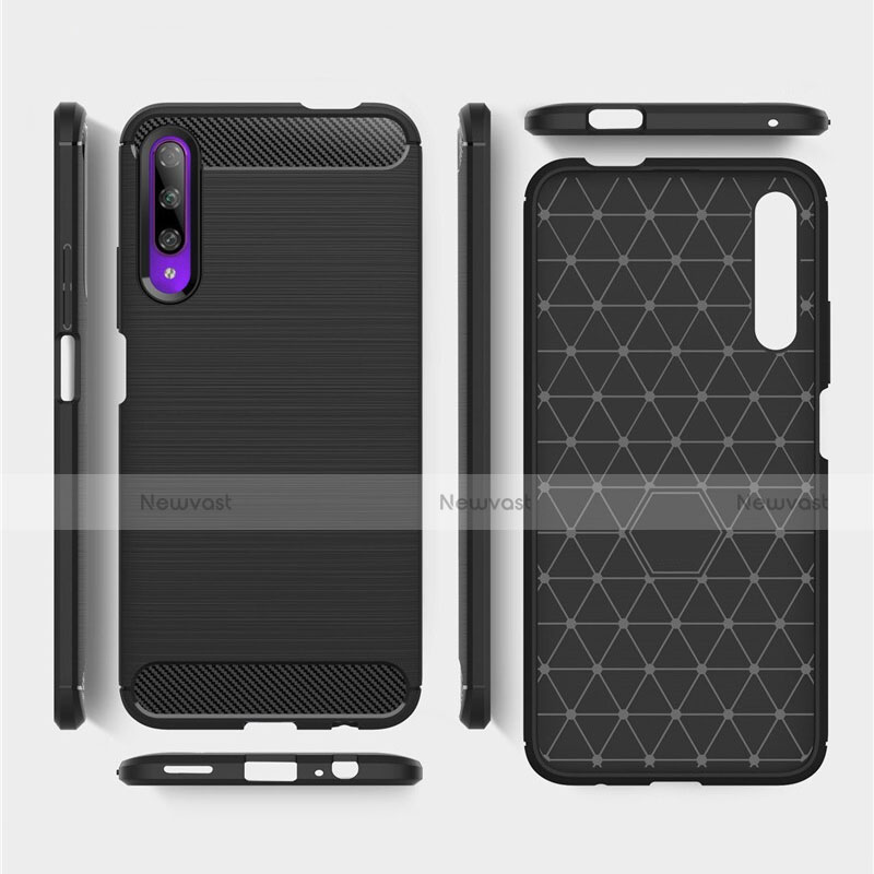 Silicone Candy Rubber TPU Twill Soft Case Cover S01 for Huawei Y9s
