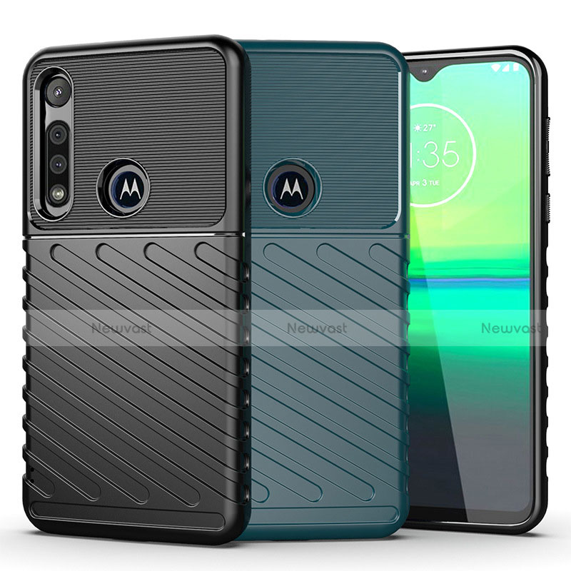 Silicone Candy Rubber TPU Twill Soft Case Cover S01 for Motorola Moto G8 Play