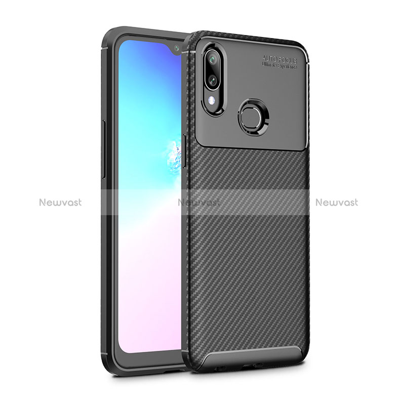 Silicone Candy Rubber TPU Twill Soft Case Cover S01 for Samsung Galaxy A10s Black