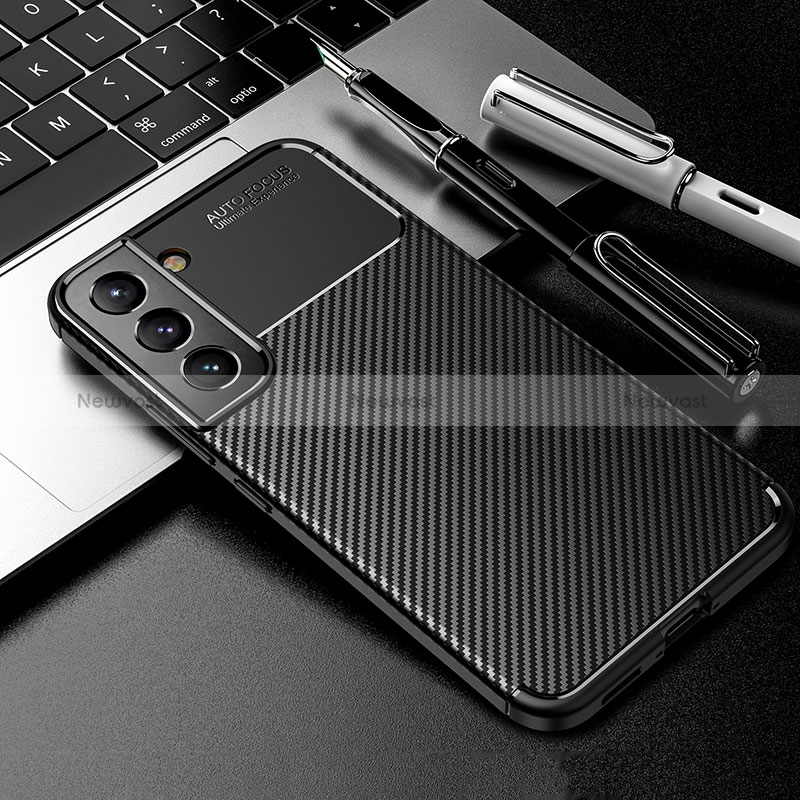 Silicone Candy Rubber TPU Twill Soft Case Cover S01 for Samsung Galaxy S24 Plus 5G Black