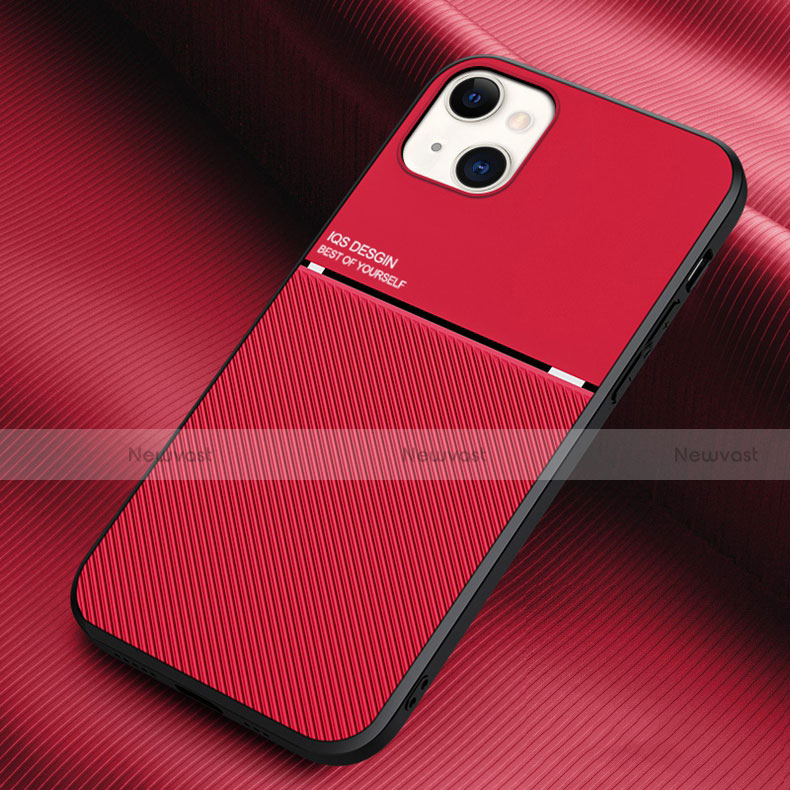 Silicone Candy Rubber TPU Twill Soft Case Cover S03 for Apple iPhone 15 Red