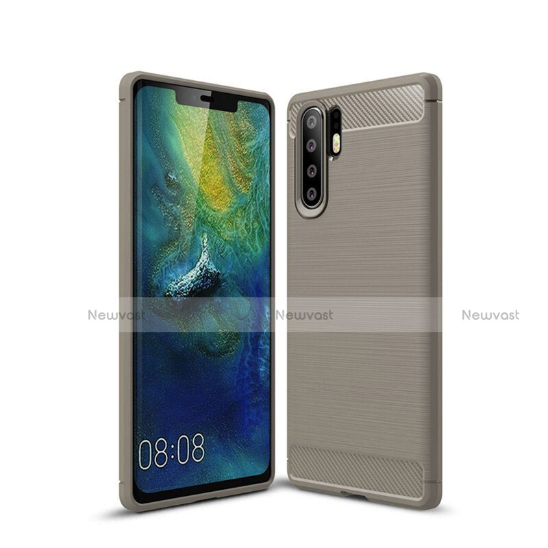 Silicone Candy Rubber TPU Twill Soft Case Cover S03 for Huawei P30 Pro New Edition Gold