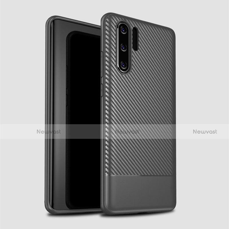 Silicone Candy Rubber TPU Twill Soft Case Cover S04 for Huawei P30 Pro New Edition Gray