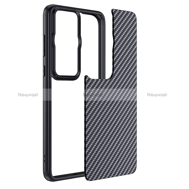 Silicone Candy Rubber TPU Twill Soft Case Cover T01 for Huawei P60 Black