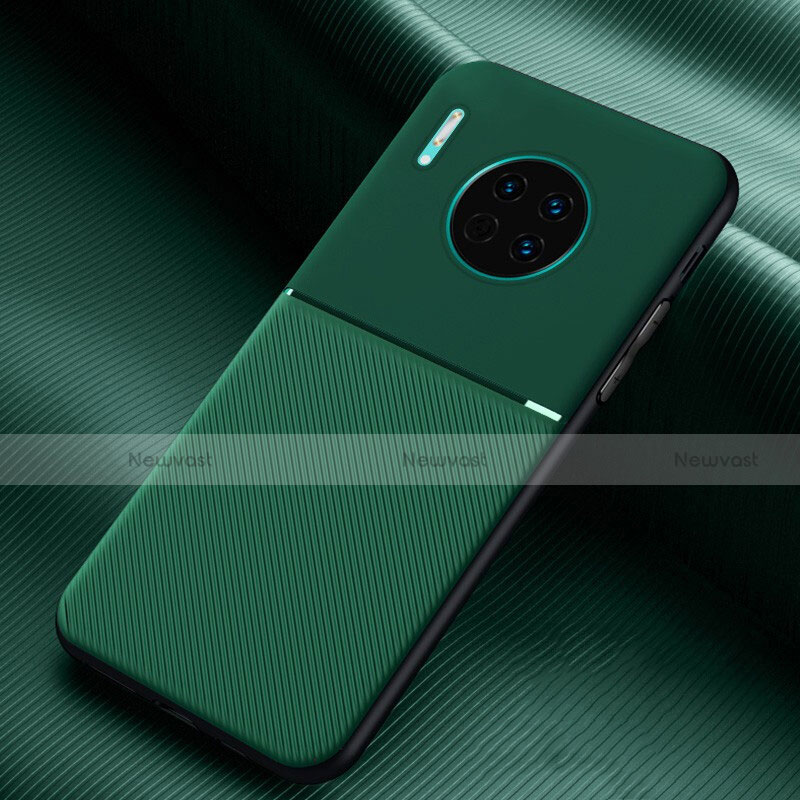 Silicone Candy Rubber TPU Twill Soft Case Cover Y01 for Huawei Mate 30 5G Green