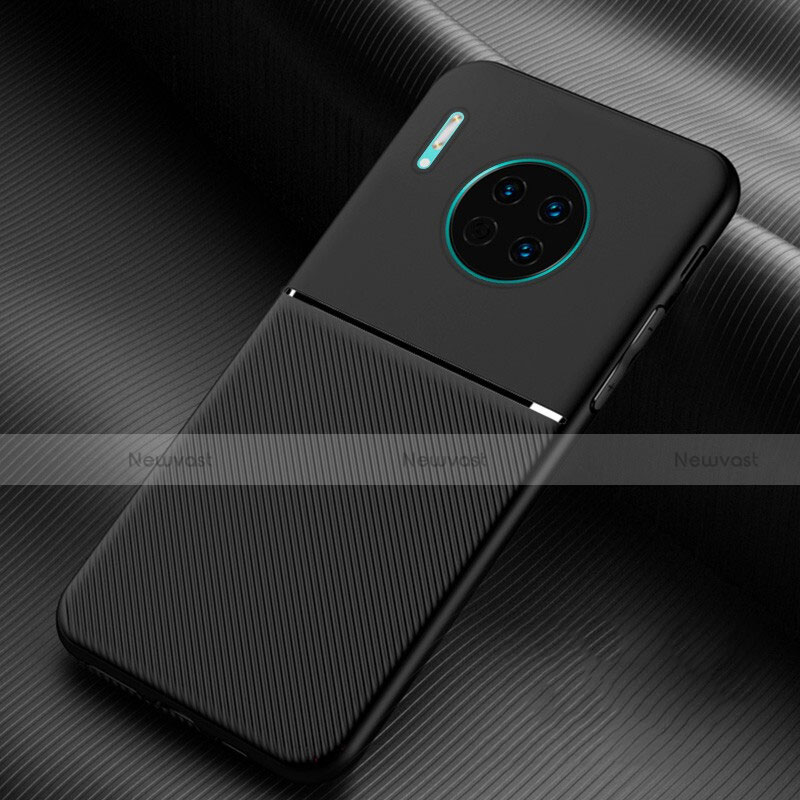 Silicone Candy Rubber TPU Twill Soft Case Cover Y01 for Huawei Mate 30 Pro Black