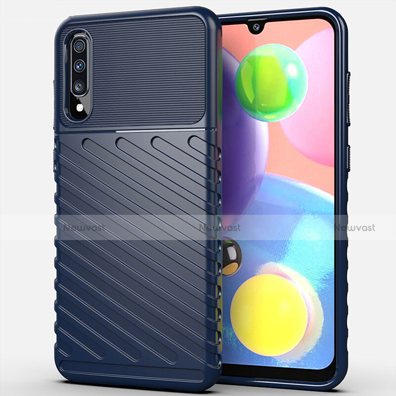 Silicone Candy Rubber TPU Twill Soft Case Cover Y01 for Samsung Galaxy A70