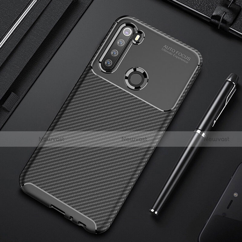 Silicone Candy Rubber TPU Twill Soft Case Cover Y01 for Xiaomi Redmi Note 8 Black