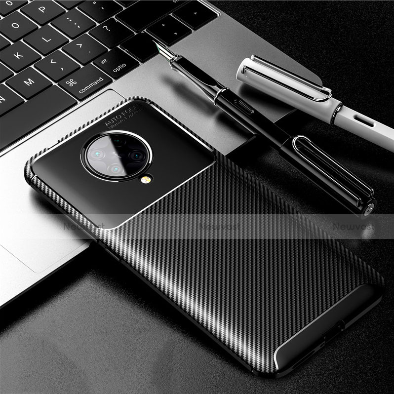 Silicone Candy Rubber TPU Twill Soft Case Cover Y02 for Xiaomi Poco F2 Pro Black