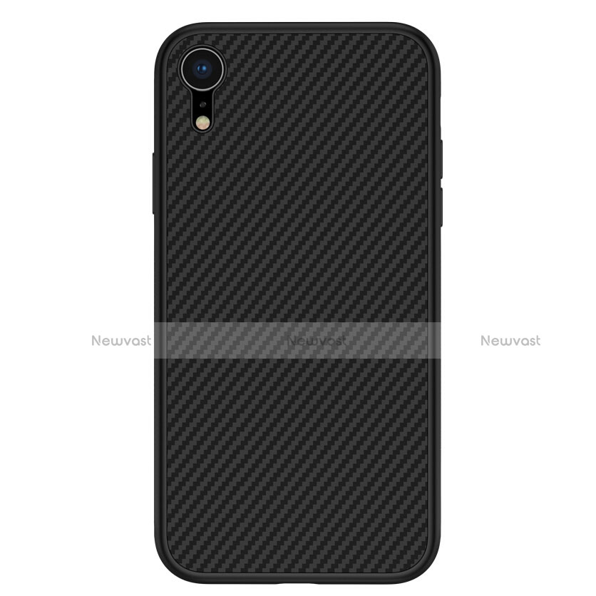 Silicone Candy Rubber TPU Twill Soft Case for Apple iPhone XR Black