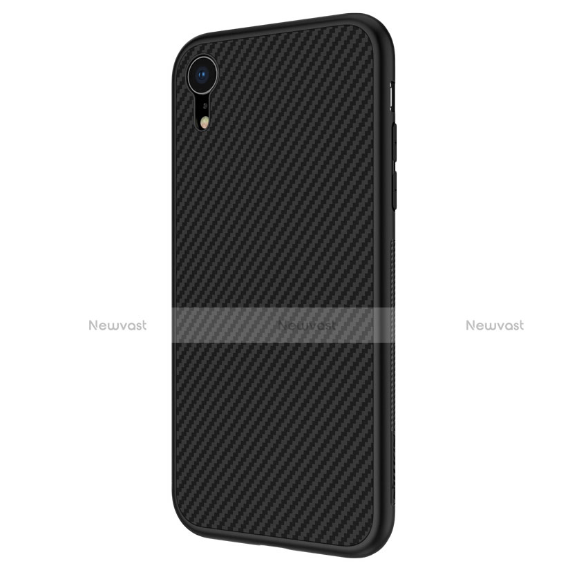 Silicone Candy Rubber TPU Twill Soft Case for Apple iPhone XR Black