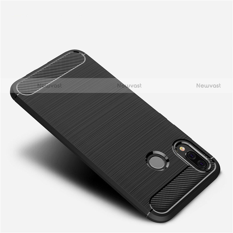 Silicone Candy Rubber TPU Twill Soft Case for Huawei Nova 3i Black