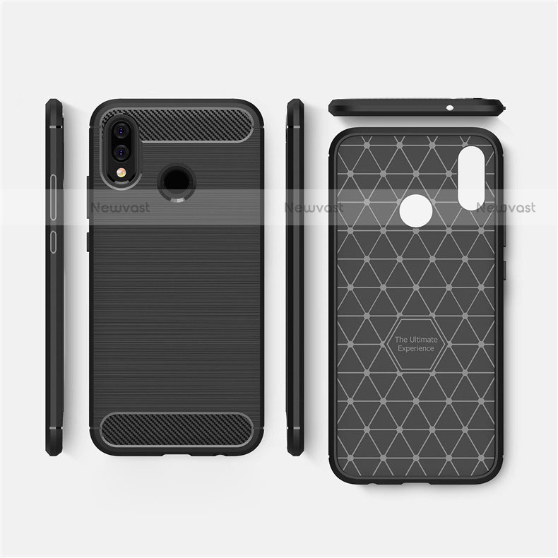 Silicone Candy Rubber TPU Twill Soft Case for Huawei Nova 3i Black