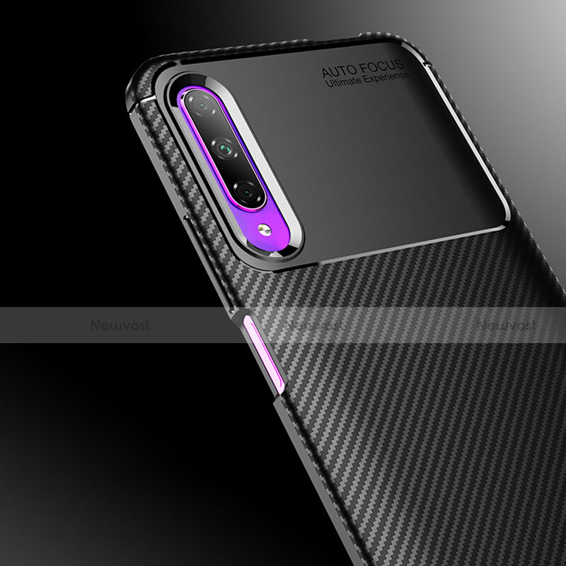 Silicone Candy Rubber TPU Twill Soft Case for Huawei P Smart Pro (2019) Black