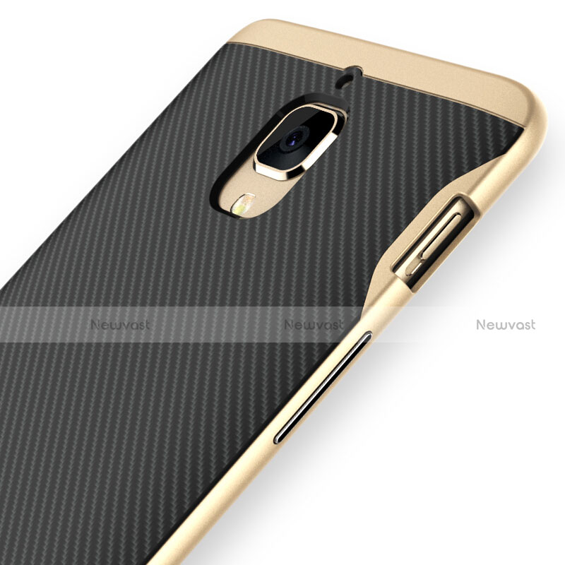 Silicone Candy Rubber TPU Twill Soft Case for OnePlus 3T Gold