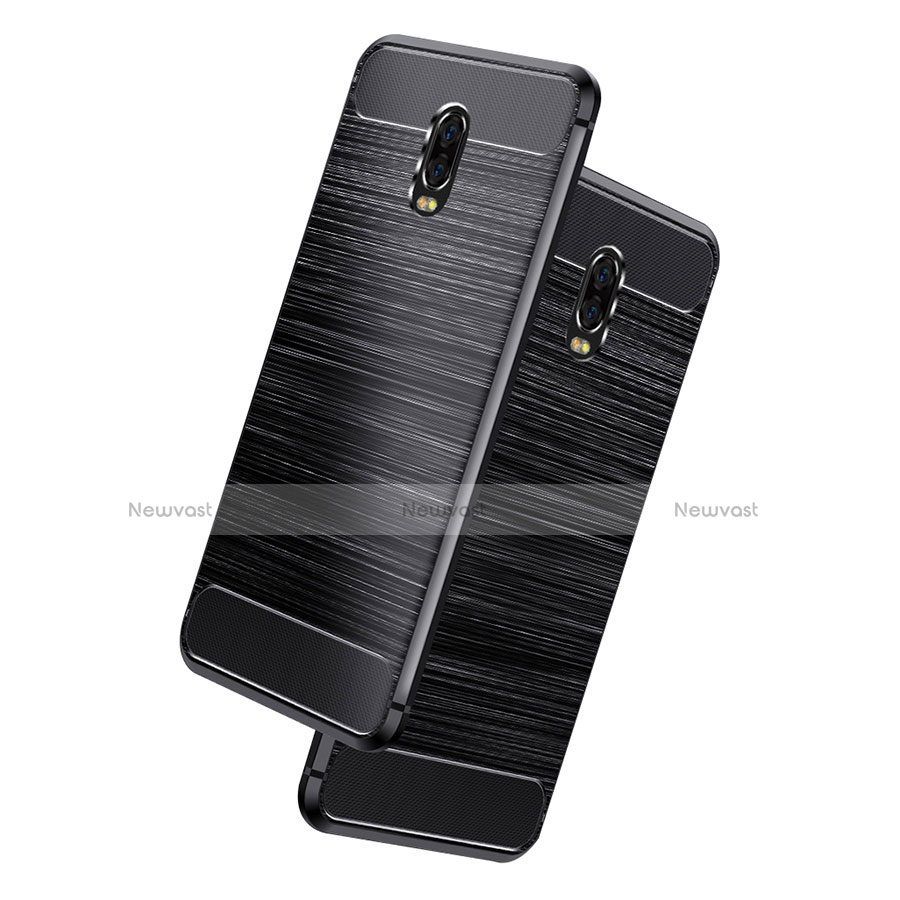 Silicone Candy Rubber TPU Twill Soft Case for Samsung Galaxy C8 C710F Black