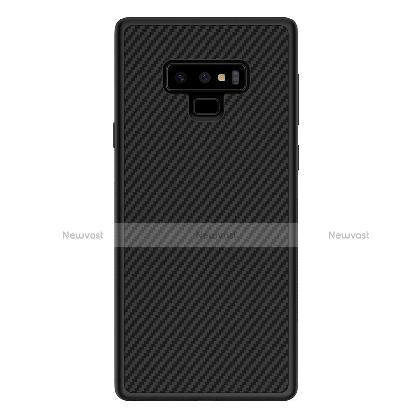 Silicone Candy Rubber TPU Twill Soft Case for Samsung Galaxy Note 9 Black