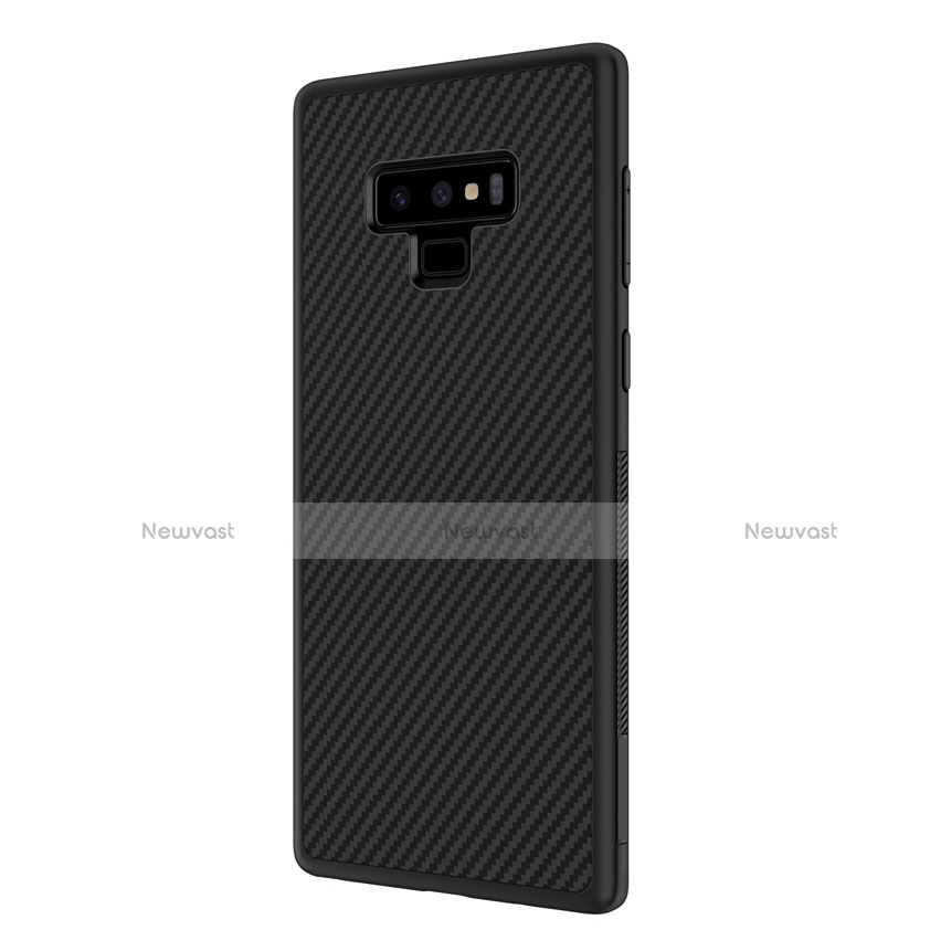 Silicone Candy Rubber TPU Twill Soft Case for Samsung Galaxy Note 9 Black