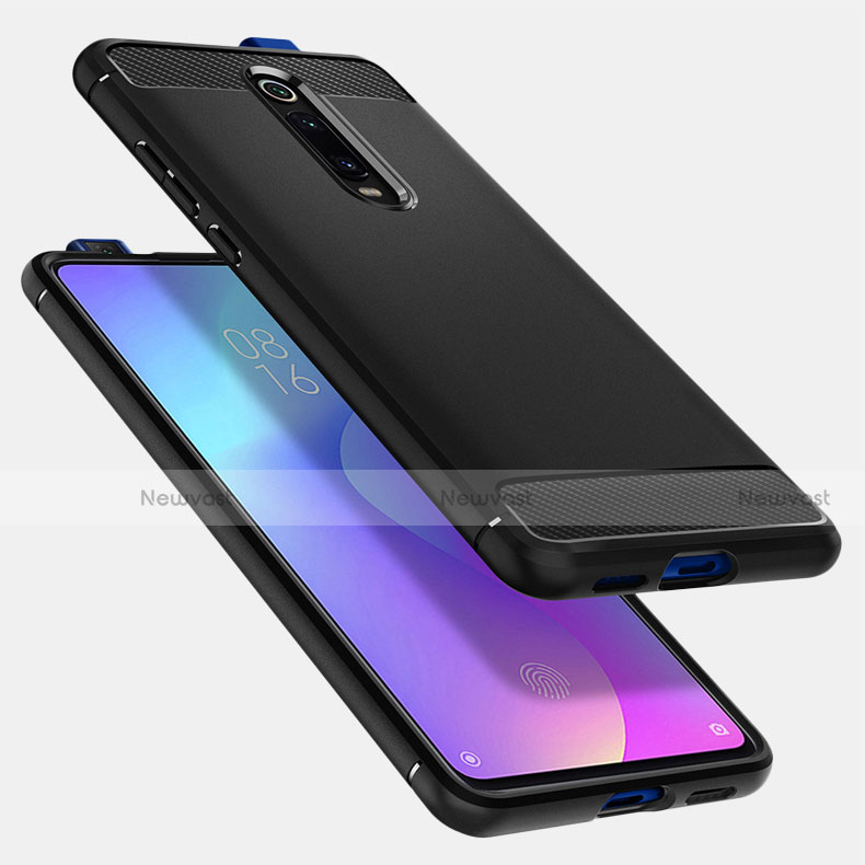 Silicone Candy Rubber TPU Twill Soft Case for Xiaomi Mi 9T Pro Black