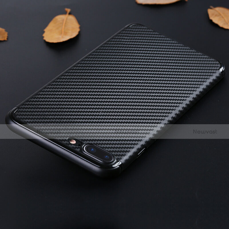 Silicone Candy Rubber TPU Twill Soft Case Z01 for Apple iPhone 8 Plus Black