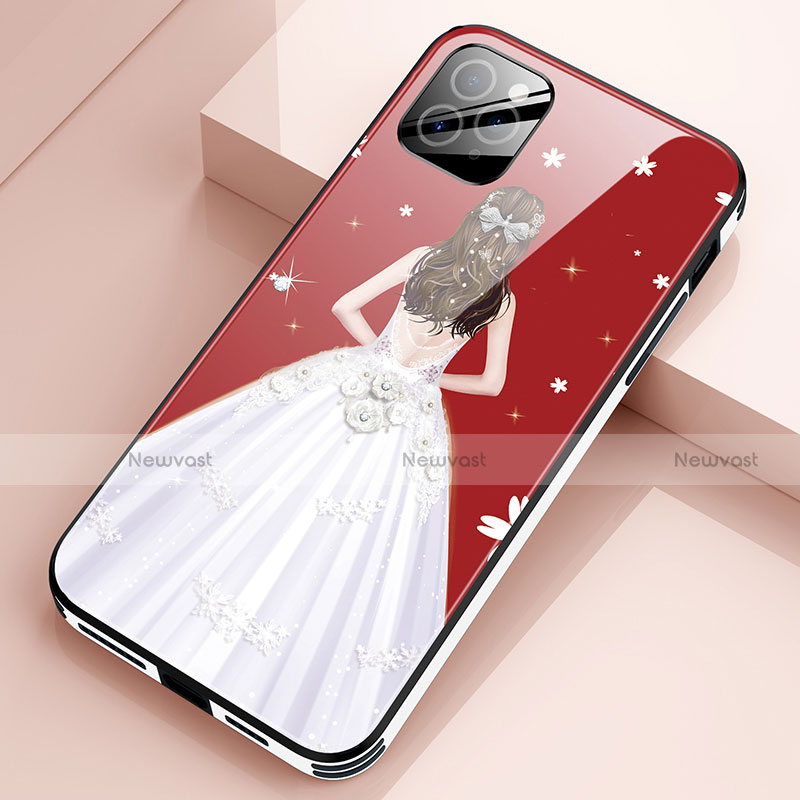 Silicone Frame Dress Party Girl Mirror Case Cover for Apple iPhone 12 Pro Max